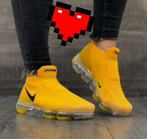 Nike yellow black 2021 vapormax women sneakers